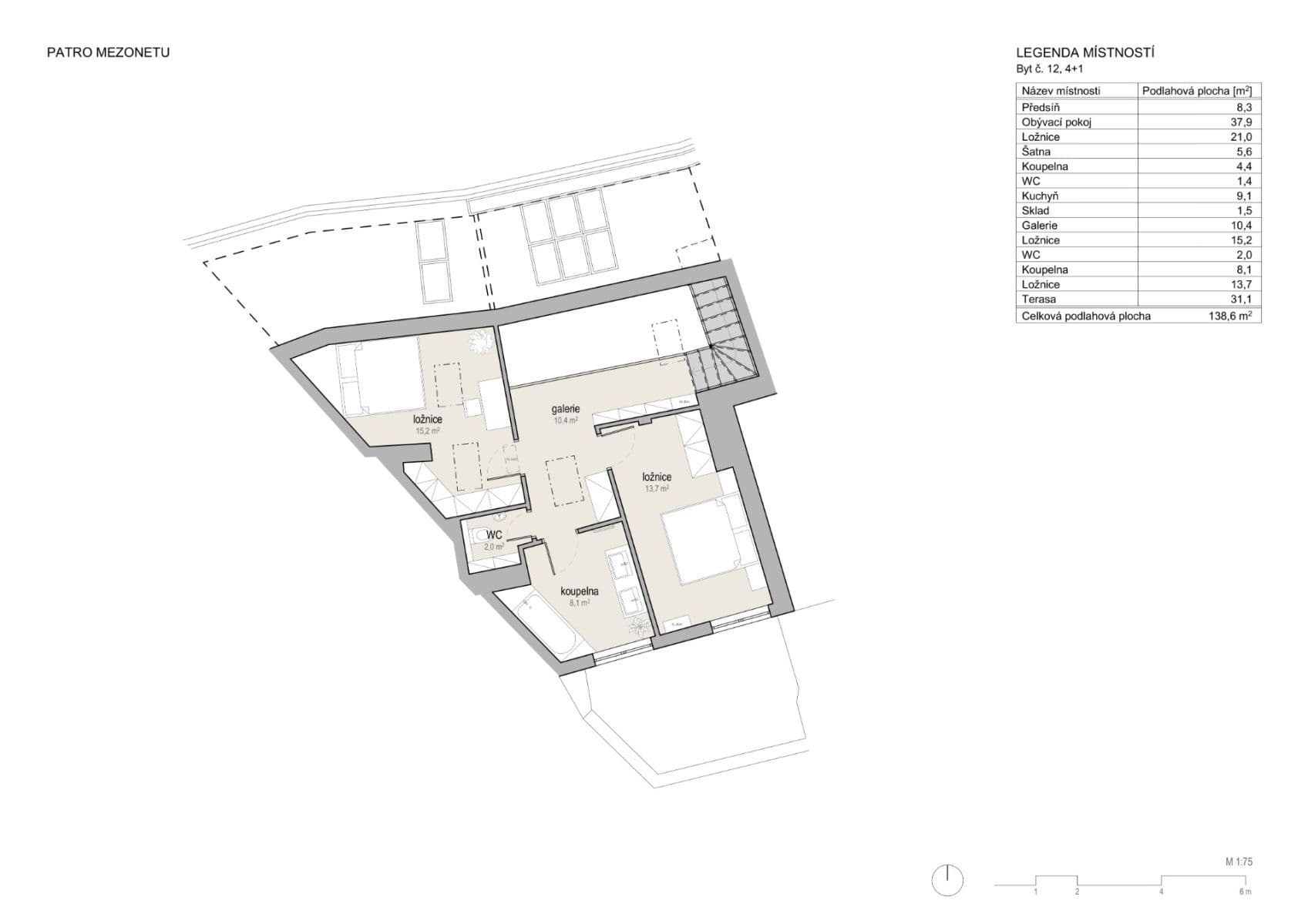 4 bedroom flat to rent, 138 m², Škroupovo náměstí, Prague, Prague 4 bedroom flat to rent, 138 m², Škroupovo náměstí, Prague, Prague