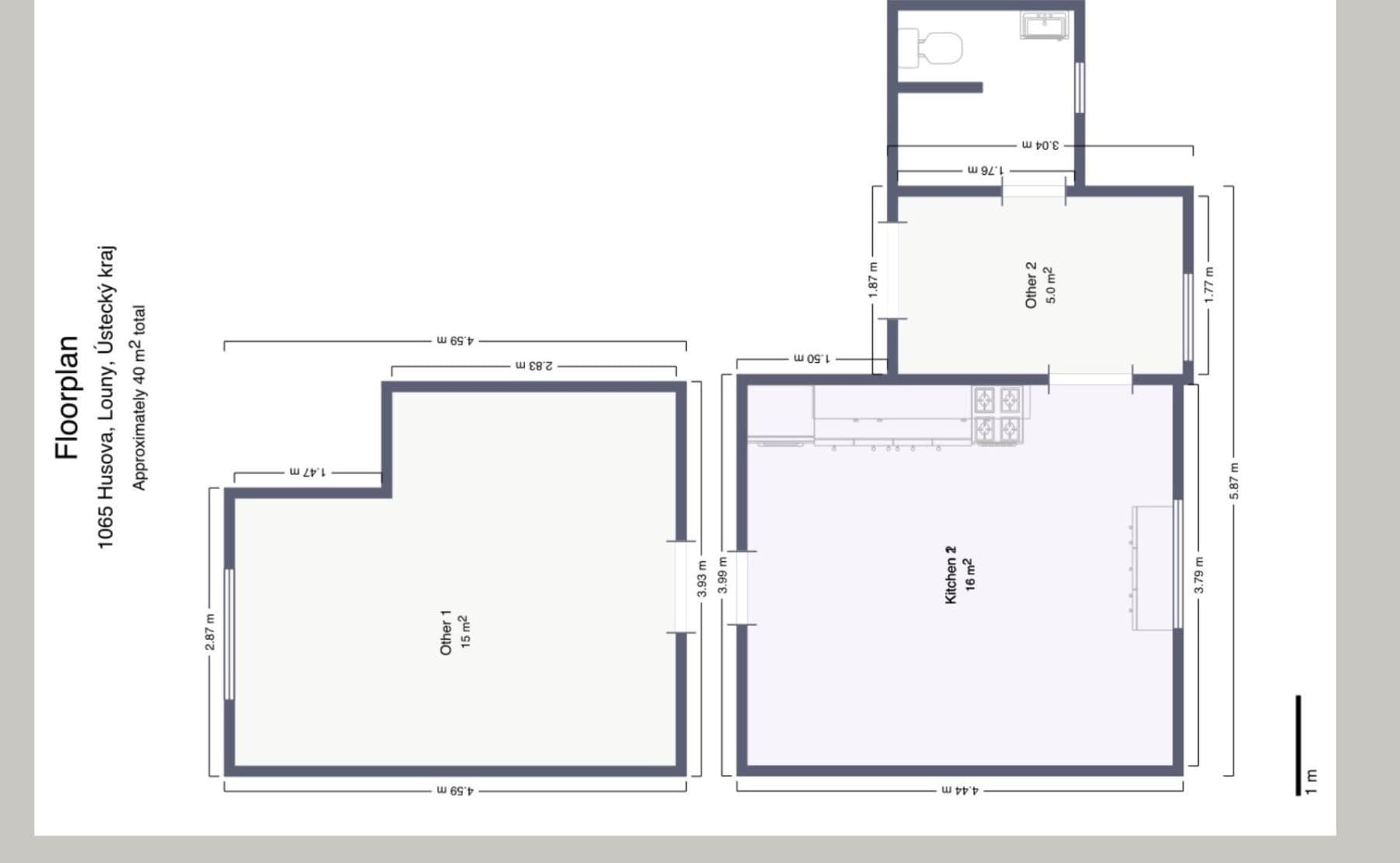 1 bedroom with open-plan kitchen flat to rent, 1 m², Husova, Louny, Ústecký Region 1 bedroom with open-plan kitchen flat to rent, 1 m², Husova, Louny, Ústecký Region