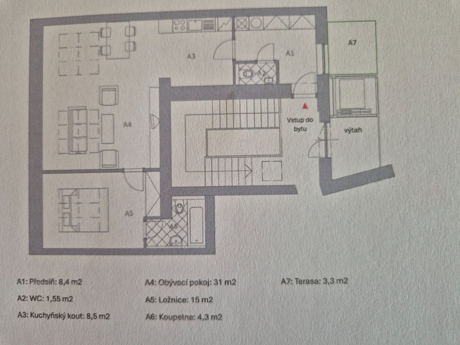 1 bedroom with open-plan kitchen flat for sale, 69 m², Prokopovo náměstí, Prague, Prague 1 bedroom with open-plan kitchen flat for sale, 69 m², Prokopovo náměstí, Prague, Prague