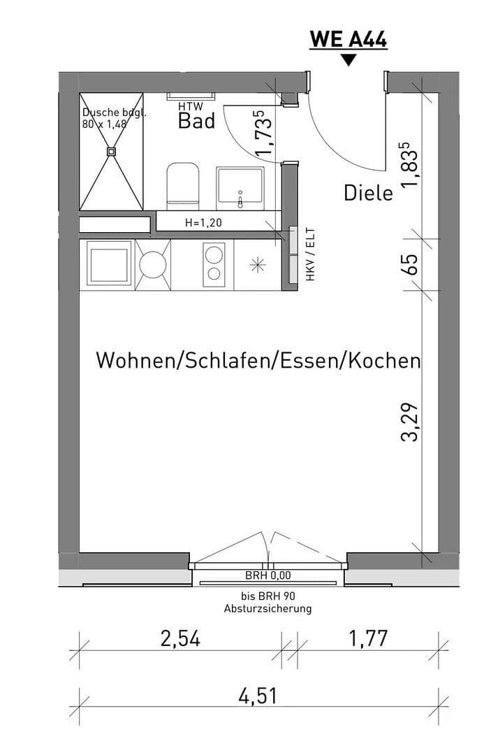 1 bedroom flat to rent, 26 m², Maximilianstr. 43, Nürnberg, Bavaria 1 bedroom flat to rent, 26 m², Maximilianstr. 43, Nürnberg, Bavaria