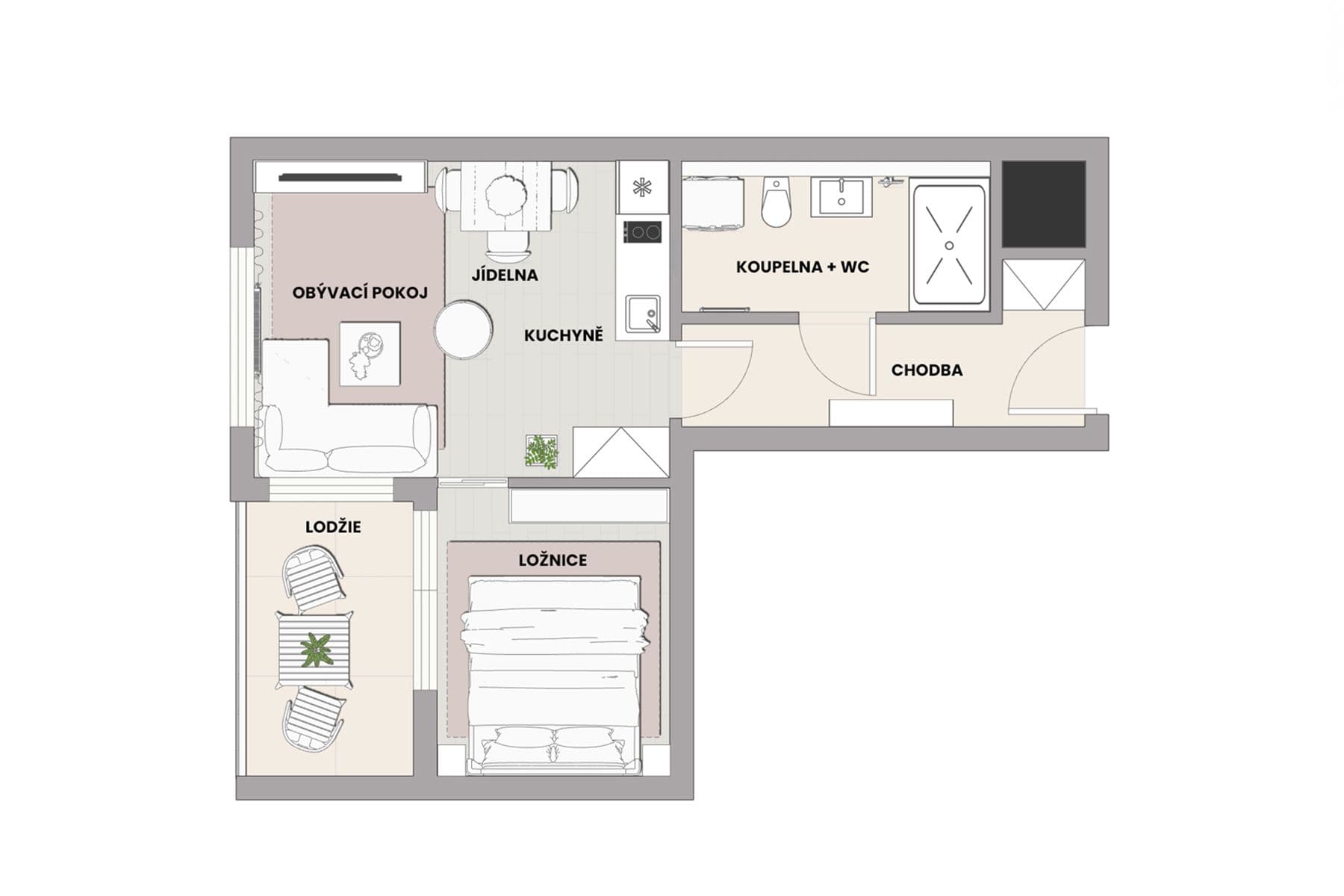 1 bedroom with open-plan kitchen flat for sale, 30 m², Pod Harfou, Prague, Prague 1 bedroom with open-plan kitchen flat for sale, 30 m², Pod Harfou, Prague, Prague