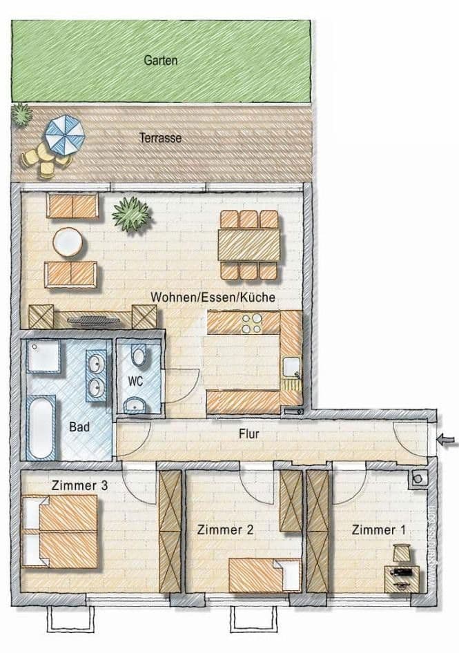 3 bedroom with open-plan kitchen flat for sale, 106 m², Ravensburg, Baden-Württemberg 3 bedroom with open-plan kitchen flat for sale, 106 m², Ravensburg, Baden-Württemberg