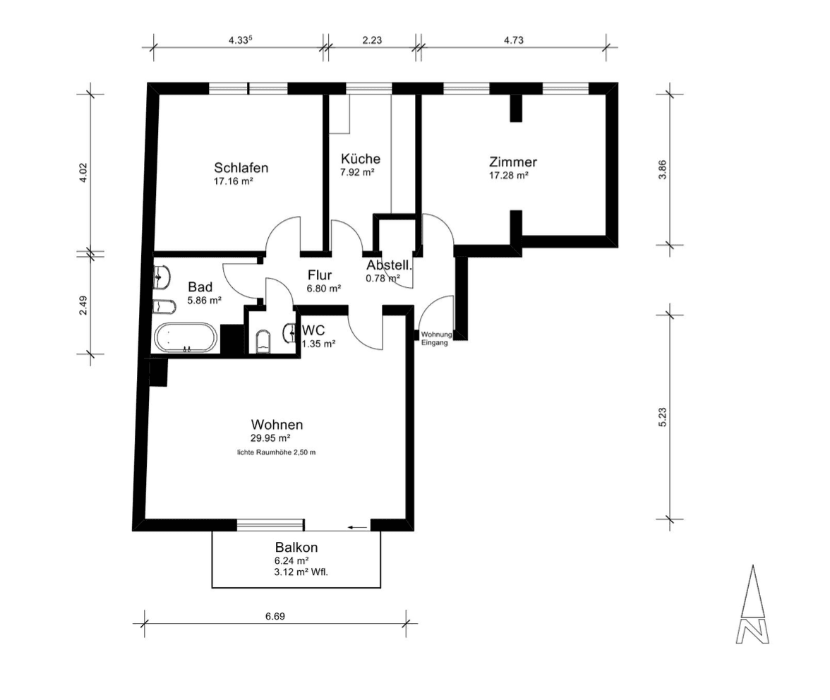 3 bedroom flat to rent, 91 m², Bremen, Bremen 3 bedroom flat to rent, 91 m², Bremen, Bremen