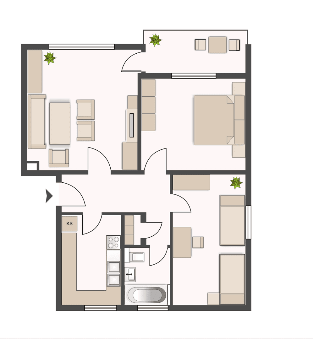 3 bedroom flat to rent, 69 m², Militschstr. 52, Braunschweig, Lower Saxony 3 bedroom flat to rent, 69 m², Militschstr. 52, Braunschweig, Lower Saxony
