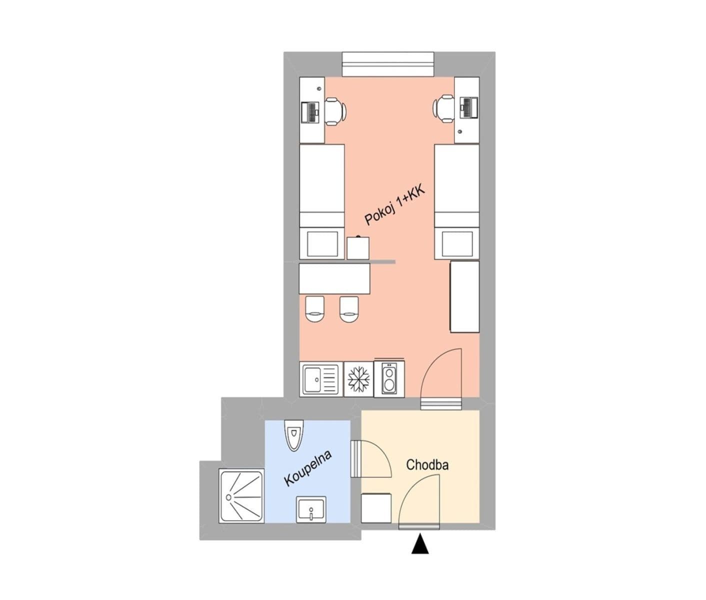 Studio flat to rent, 27 m², Magisterská, Plzeň, Plzeňský Region Studio flat to rent, 27 m², Magisterská, Plzeň, Plzeňský Region