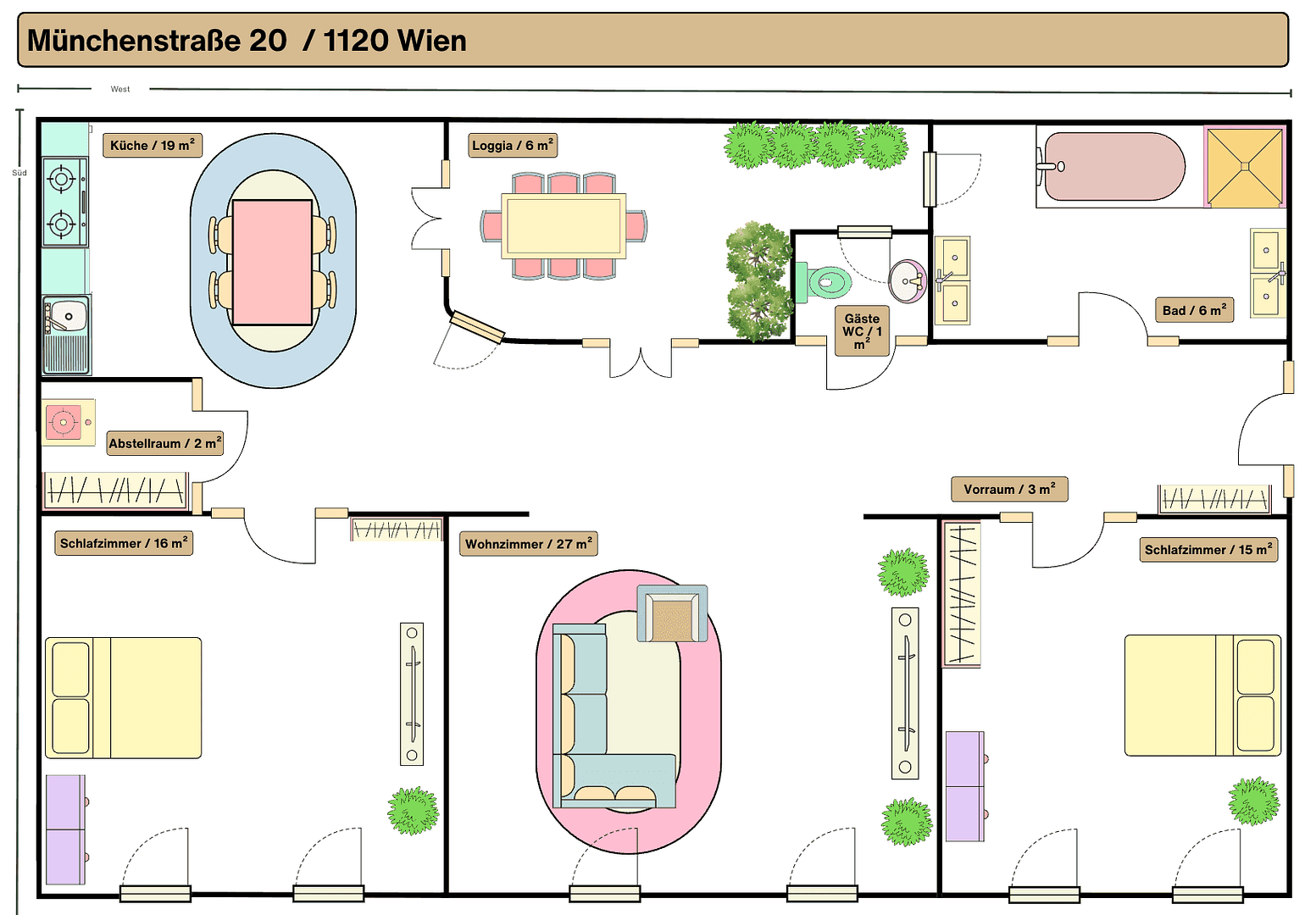 3 bedroom flat to rent, 96 m², Münchenstraße 20, Wien, Vienna 3 bedroom flat to rent, 96 m², Münchenstraße 20, Wien, Vienna