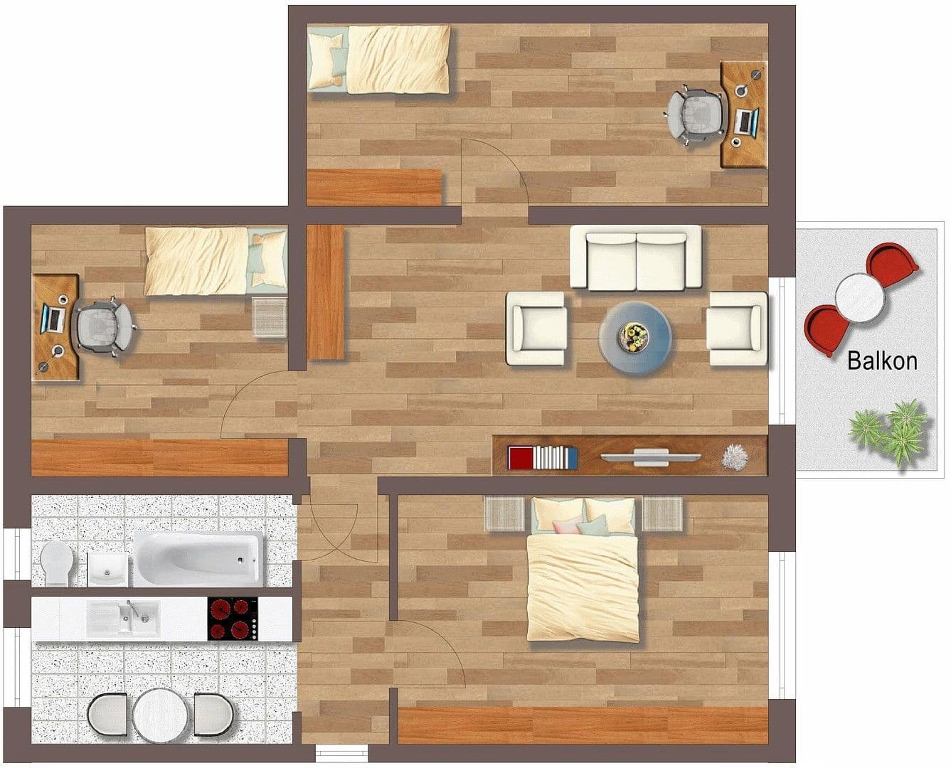 4 bedroom flat to rent, 71 m², Brunnenstraße 16, Bad Düben, Saxony 4 bedroom flat to rent, 71 m², Brunnenstraße 16, Bad Düben, Saxony