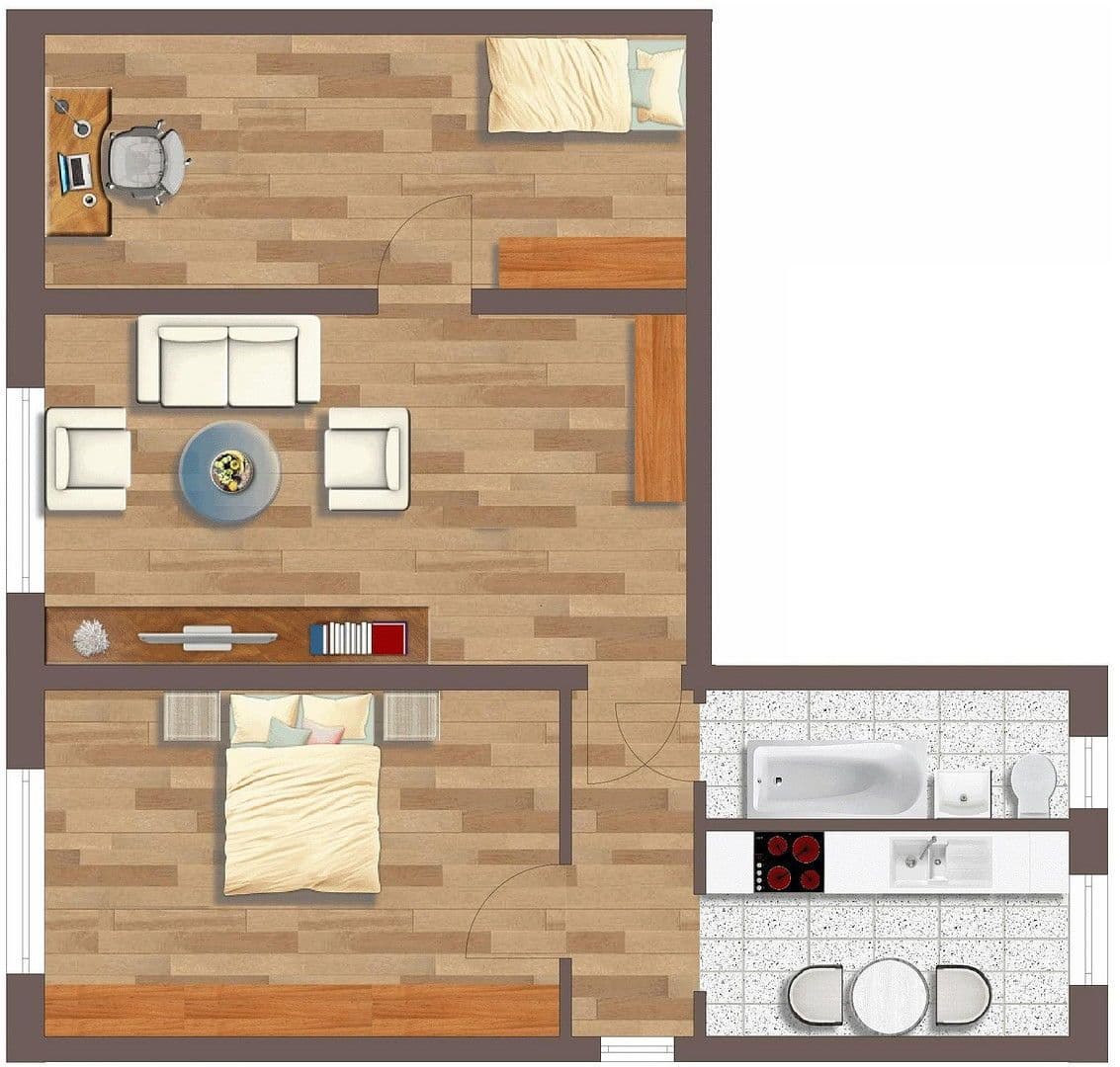 4 bedroom flat to rent, 71 m², Brunnenstraße 16, Bad Düben, Saxony 4 bedroom flat to rent, 71 m², Brunnenstraße 16, Bad Düben, Saxony