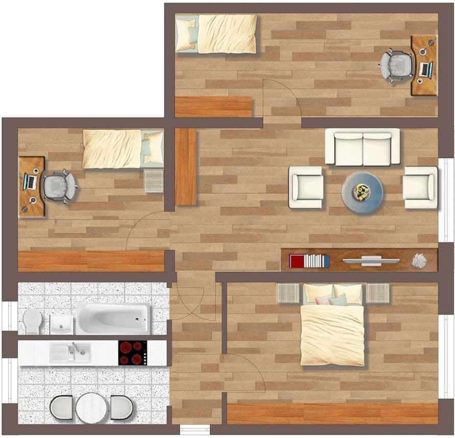 4 bedroom flat to rent, 71 m², Brunnenstraße 16, Bad Düben, Saxony 4 bedroom flat to rent, 71 m², Brunnenstraße 16, Bad Düben, Saxony