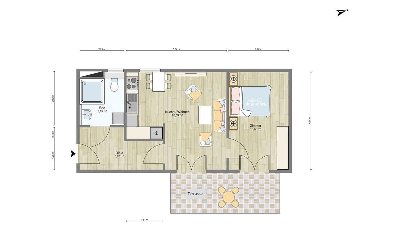 2 bedroom flat to rent, 51 m², Greifswald, Mecklenburg-Vorpommern 2 bedroom flat to rent, 51 m², Greifswald, Mecklenburg-Vorpommern