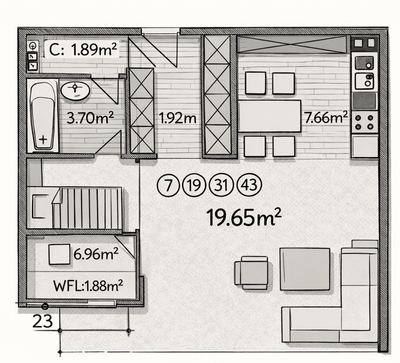 Studio flat for sale, 47 m², Neu-Ulm, Bavaria Studio flat for sale, 47 m², Neu-Ulm, Bavaria