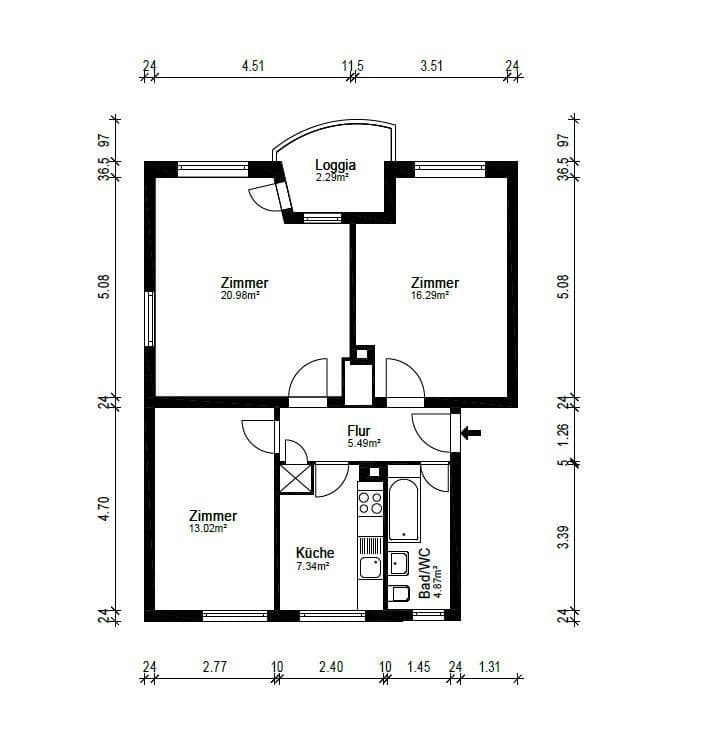3 bedroom flat to rent, 70 m², Herbert- Böhm- Str. 13, Frankfurt am Main, Hesse 3 bedroom flat to rent, 70 m², Herbert- Böhm- Str. 13, Frankfurt am Main, Hesse