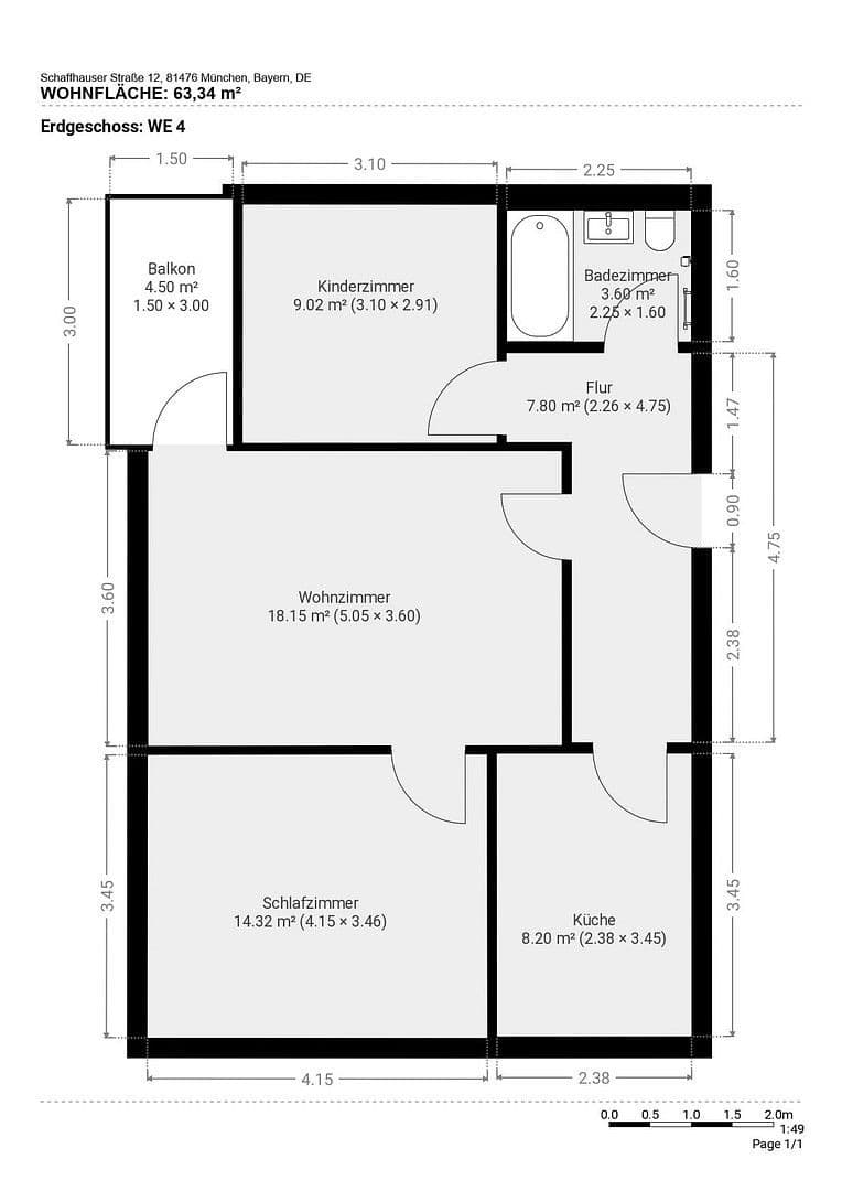 3 bedroom flat for sale, 63 m², Schaffhauser Str. 12, München, Bavaria 3 bedroom flat for sale, 63 m², Schaffhauser Str. 12, München, Bavaria
