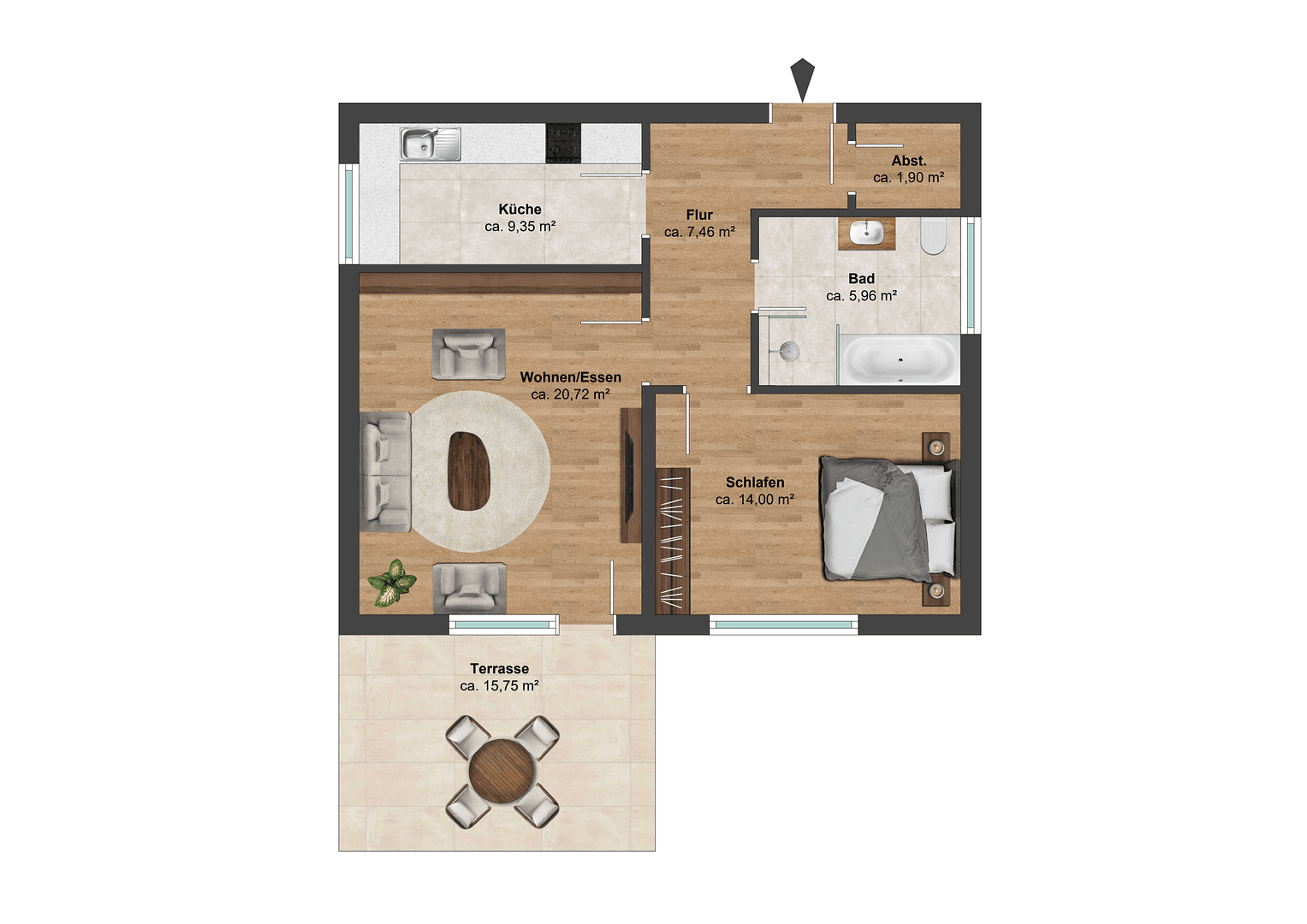 2 bedroom flat to rent, 65 m², Lameystraße 47, Pforzheim, Baden-Württemberg 2 bedroom flat to rent, 65 m², Lameystraße 47, Pforzheim, Baden-Württemberg