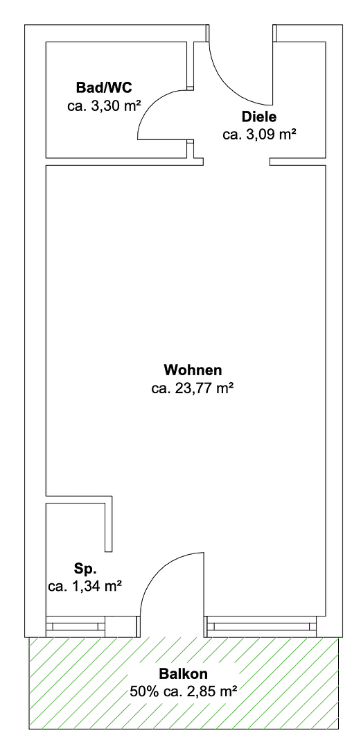 1 bedroom flat to rent, 34 m², Galgenbachweg 1b, Neufahrn bei Freising, Bavaria 1 bedroom flat to rent, 34 m², Galgenbachweg 1b, Neufahrn bei Freising, Bavaria