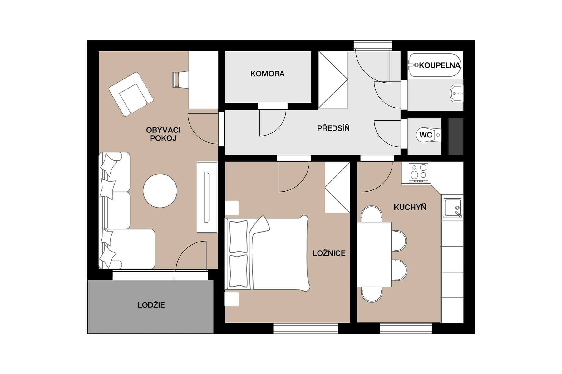 2 bedroom flat for sale, 51 m², Na Výsluní, Neratovice, Středočeský Region 2 bedroom flat for sale, 51 m², Na Výsluní, Neratovice, Středočeský Region