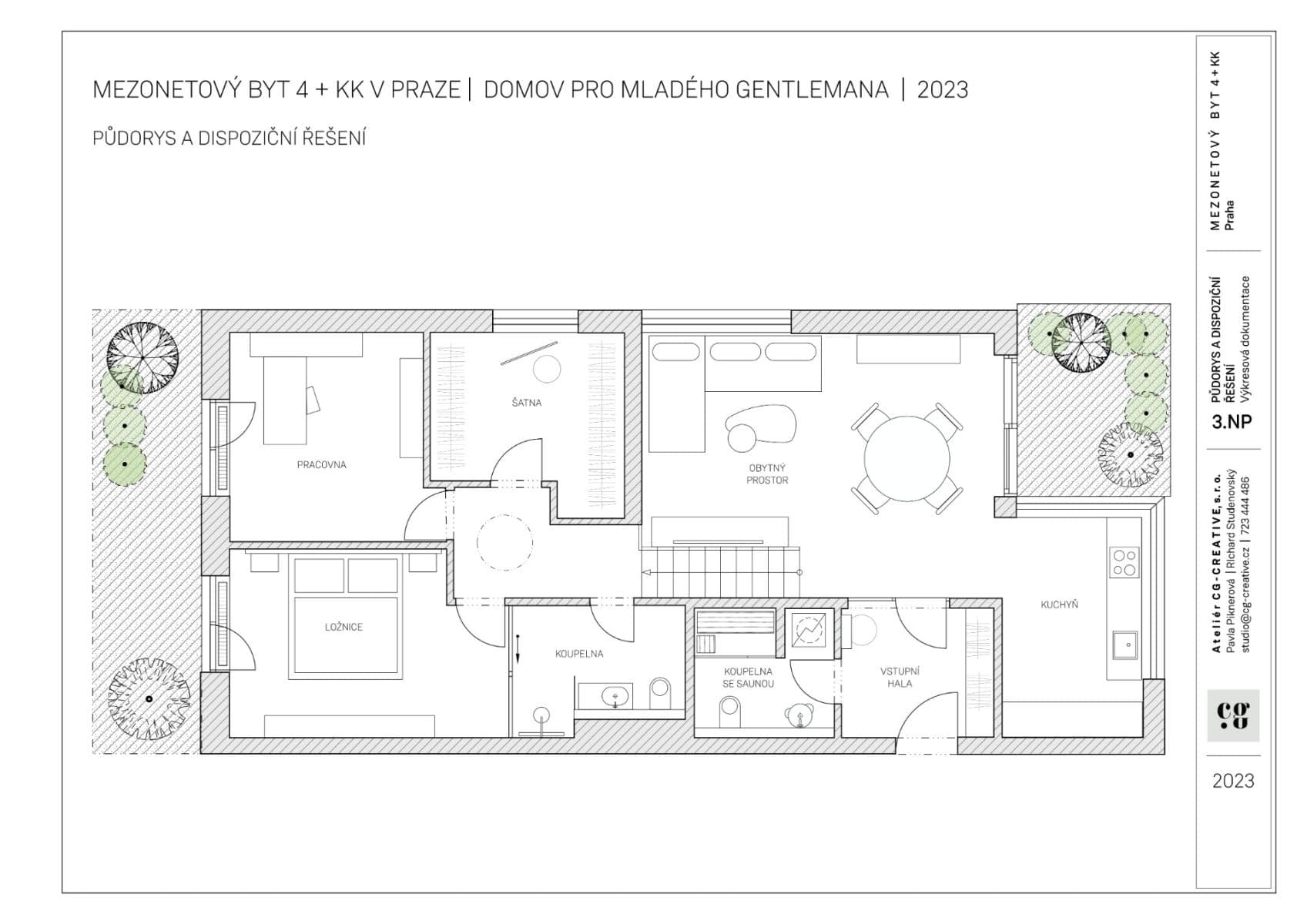 3 bedroom with open-plan kitchen flat for sale, 107 m², 5. máje, Prague, Prague 3 bedroom with open-plan kitchen flat for sale, 107 m², 5. máje, Prague, Prague