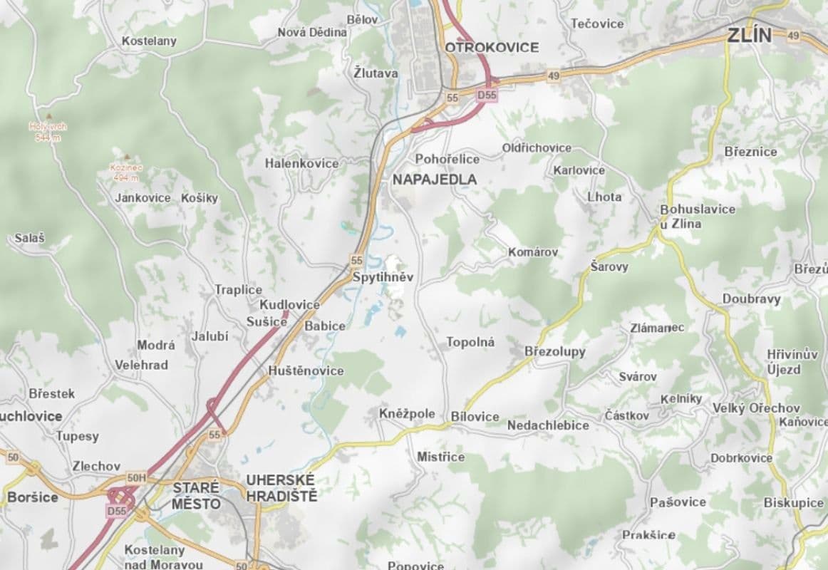 plot for sale, 3,983 m², Spytihněv, Zlínský Region plot for sale, 3,983 m², Spytihněv, Zlínský Region