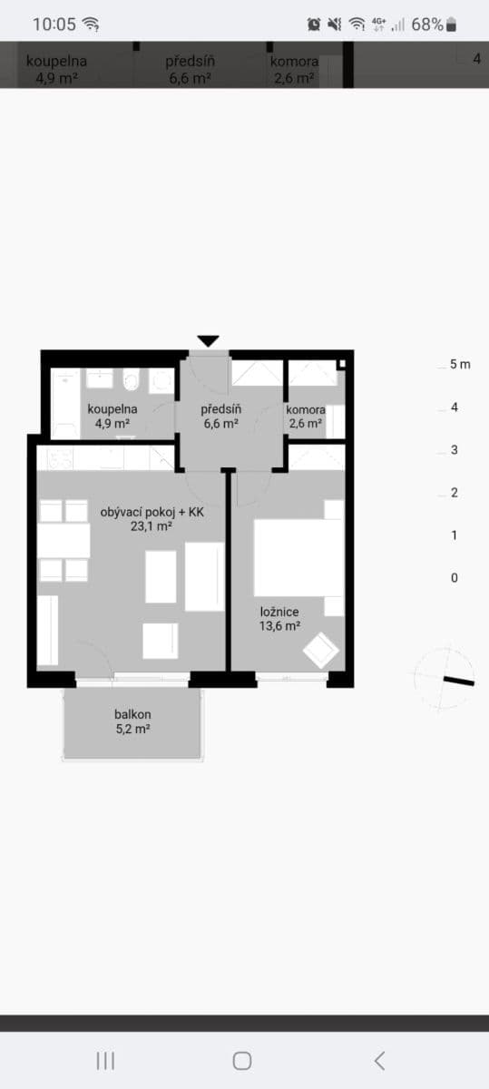 1 bedroom with open-plan kitchen flat to rent, 52 m², Sedlářova, Prague, Prague 1 bedroom with open-plan kitchen flat to rent, 52 m², Sedlářova, Prague, Prague