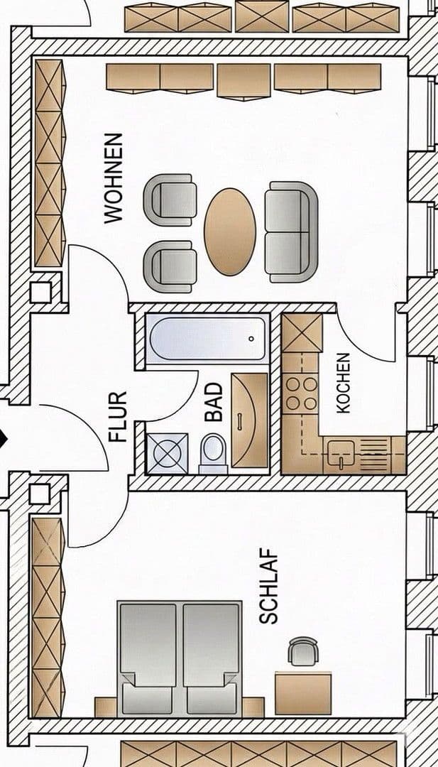 2 bedroom flat to rent, 53 m², Bernhard-Göring-Str. 67, Leipzig, Saxony 2 bedroom flat to rent, 53 m², Bernhard-Göring-Str. 67, Leipzig, Saxony