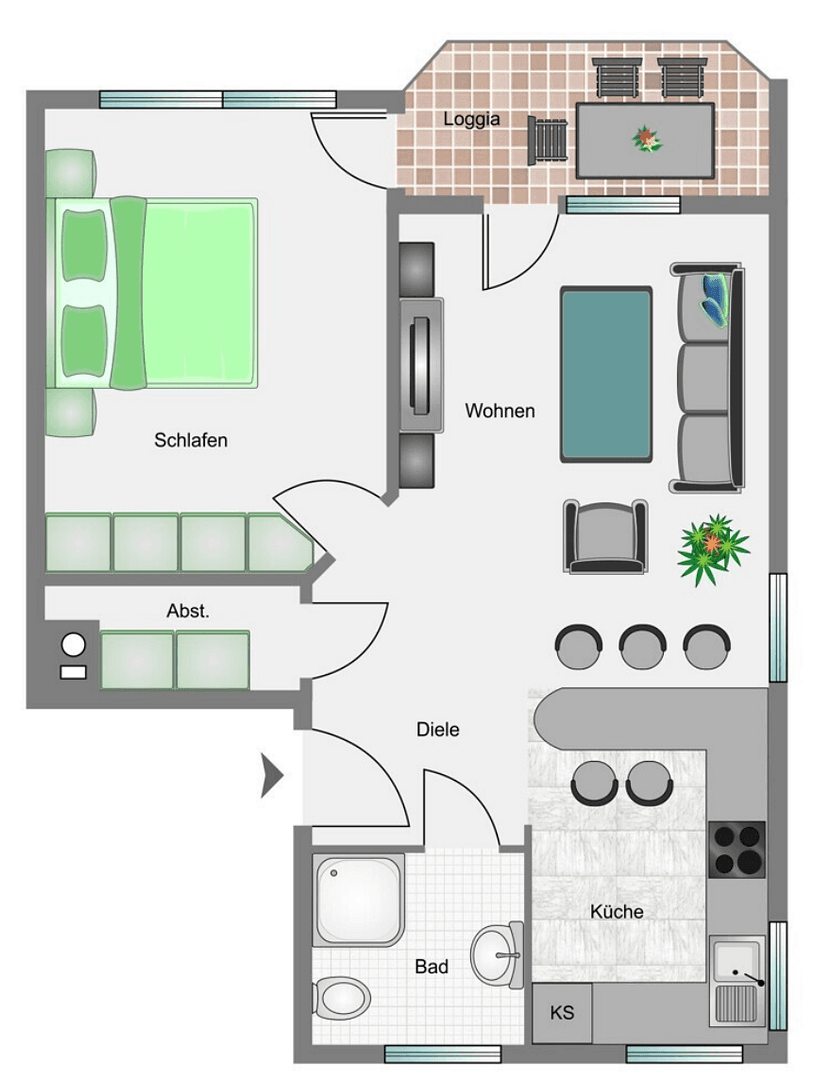 2 bedroom flat to rent, 51 m², Herrenberg, Baden-Württemberg 2 bedroom flat to rent, 51 m², Herrenberg, Baden-Württemberg