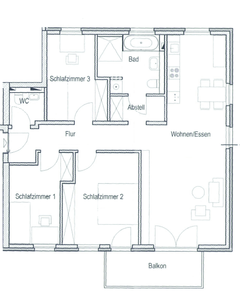 4 bedroom flat to rent, 102 m², Wolfgang-Knabe-Straße 6, Bernau, Brandenburg 4 bedroom flat to rent, 102 m², Wolfgang-Knabe-Straße 6, Bernau, Brandenburg