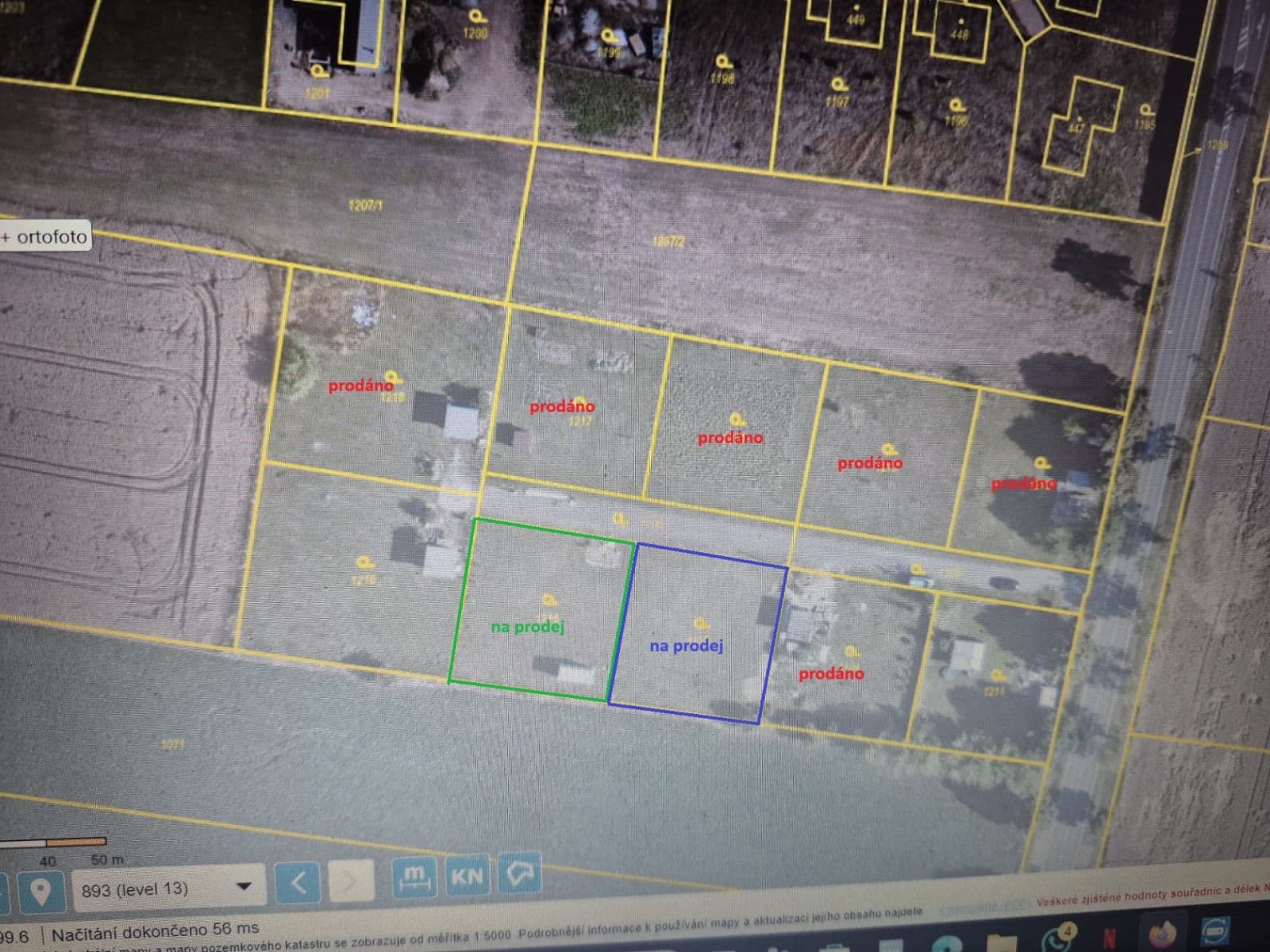 plot for sale, 810 m², Tursko, Středočeský Region plot for sale, 810 m², Tursko, Středočeský Region