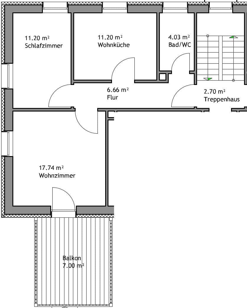 1 bedroom with open-plan kitchen flat to rent, 58 m², Siedlung 17 und 18, Deggendorf, Bavaria 1 bedroom with open-plan kitchen flat to rent, 58 m², Siedlung 17 und 18, Deggendorf, Bavaria