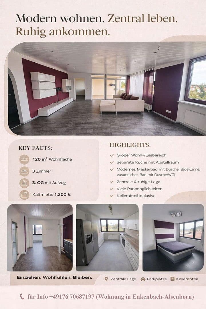 3 bedroom flat to rent, 120 m², Hochspeyerer Straße 2a, Enkenbach-Alsenborn, Rhineland-Palatinate 3 bedroom flat to rent, 120 m², Hochspeyerer Straße 2a, Enkenbach-Alsenborn, Rhineland-Palatinate