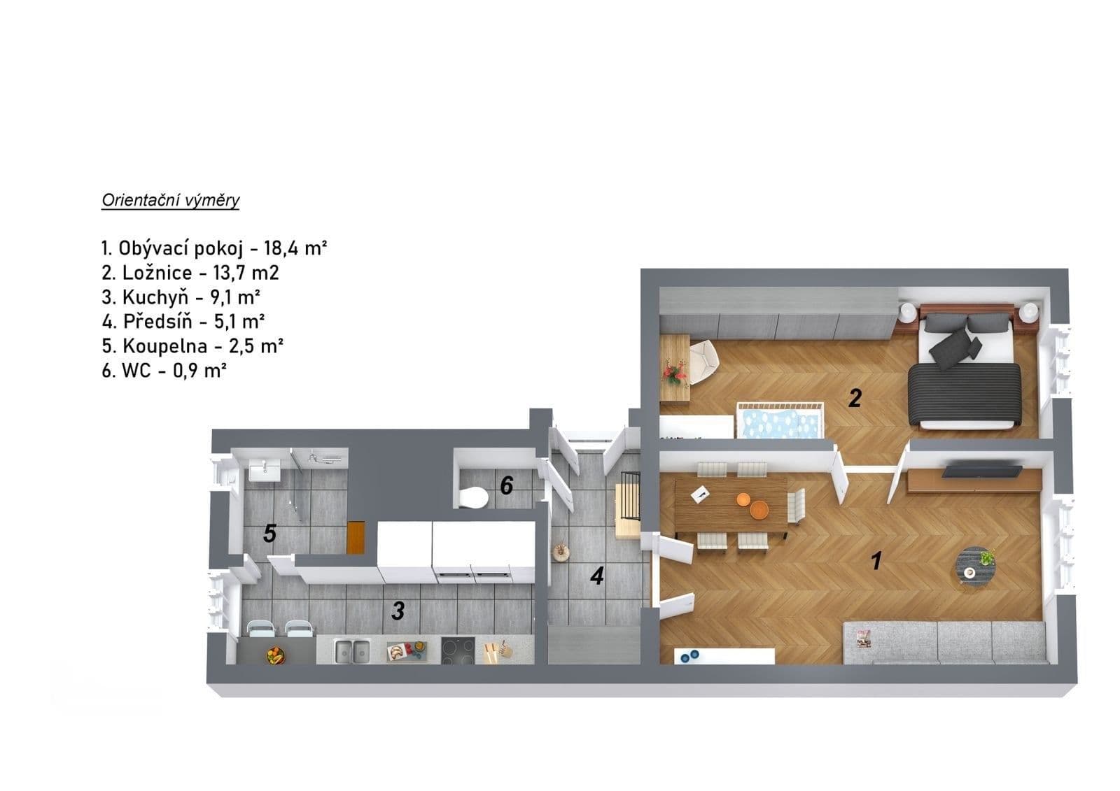 2 bedroom flat to rent, 51 m², Janovského, Prague, Prague 2 bedroom flat to rent, 51 m², Janovského, Prague, Prague