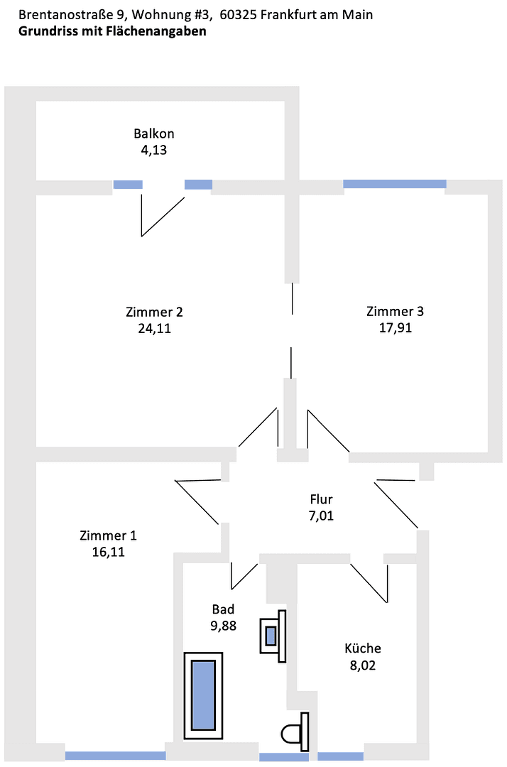 3 bedroom flat for sale, 85 m², Brentanostraße 7, Frankfurt am Main, Hesse 3 bedroom flat for sale, 85 m², Brentanostraße 7, Frankfurt am Main, Hesse