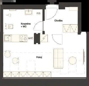 Studio flat to rent, 29 m², Veletržní, Prague, Prague Studio flat to rent, 29 m², Veletržní, Prague, Prague