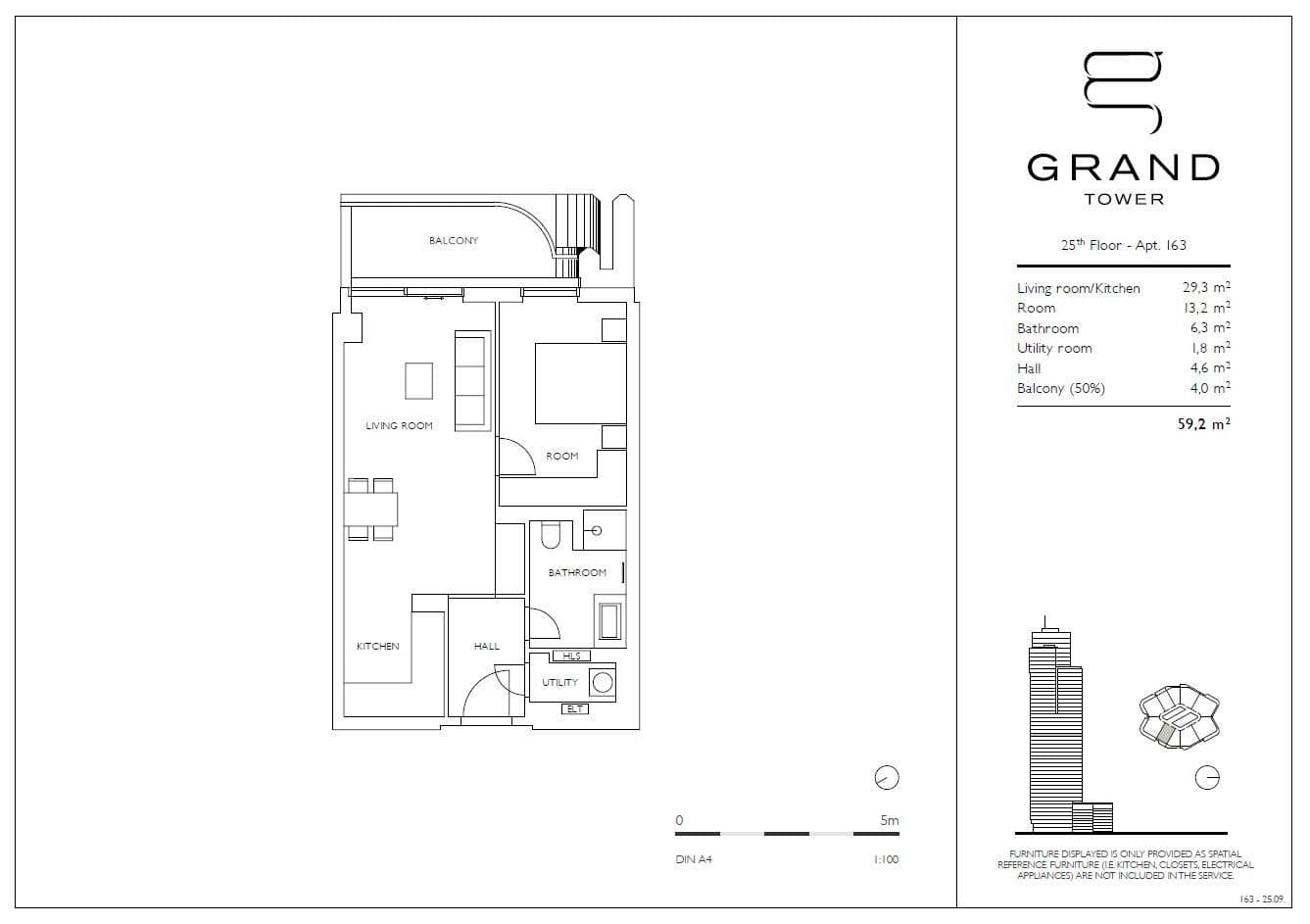 2 bedroom flat to rent, 60 m², Europa-Allee 2, Frankfurt am Main, Hesse 2 bedroom flat to rent, 60 m², Europa-Allee 2, Frankfurt am Main, Hesse