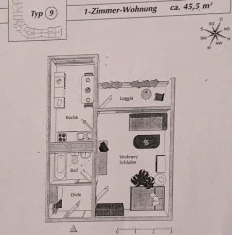 Studio flat to rent, 46 m², Elsa-Brändström-Str. 5, Mainz, Rhineland-Palatinate Studio flat to rent, 46 m², Elsa-Brändström-Str. 5, Mainz, Rhineland-Palatinate