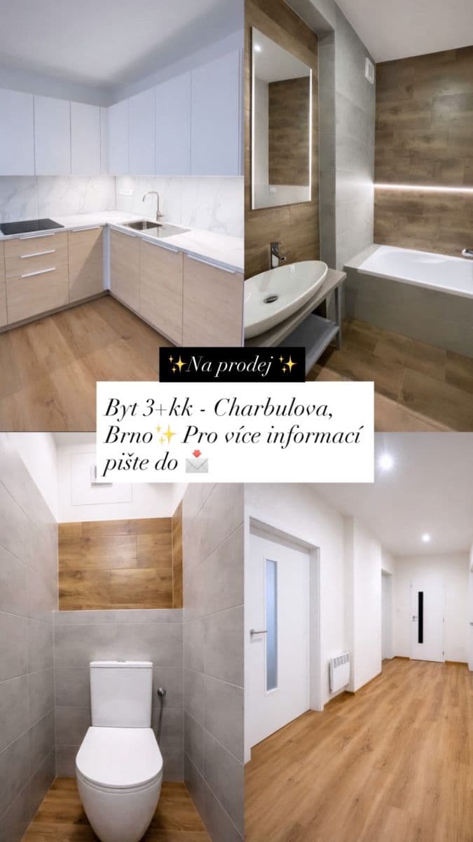 2 bedroom with open-plan kitchen flat for sale, 71 m², Charbulova, Brno, Jihomoravský Region 2 bedroom with open-plan kitchen flat for sale, 71 m², Charbulova, Brno, Jihomoravský Region
