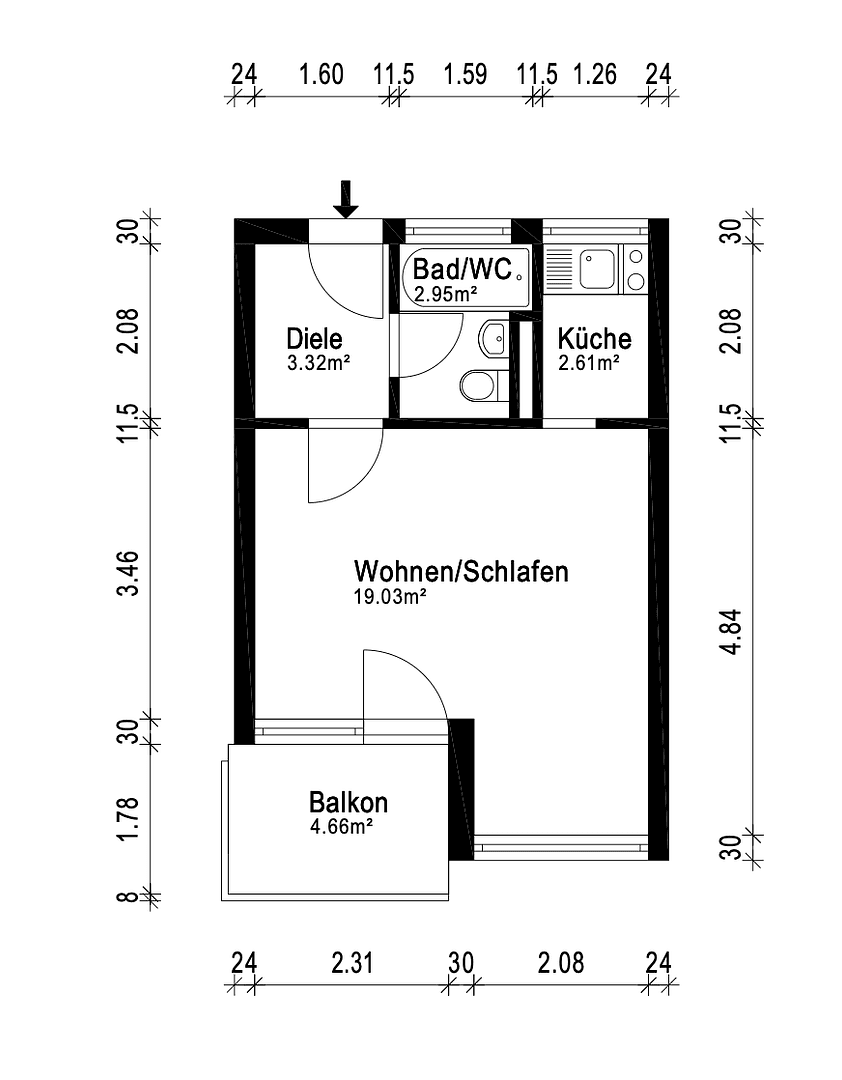 1 bedroom flat for sale, 30 m², Max-Planck-Str. 13, Neufahrn, Bavaria 1 bedroom flat for sale, 30 m², Max-Planck-Str. 13, Neufahrn, Bavaria