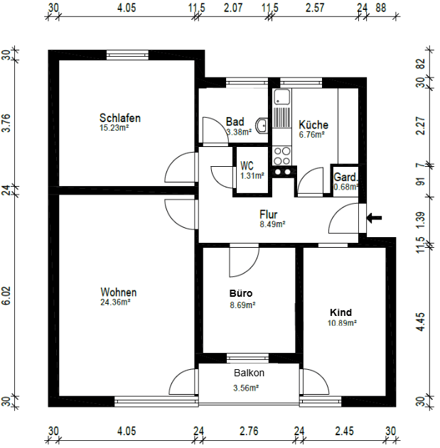 4 bedroom flat for sale, 81 m², Oldenburg, Lower Saxony 4 bedroom flat for sale, 81 m², Oldenburg, Lower Saxony