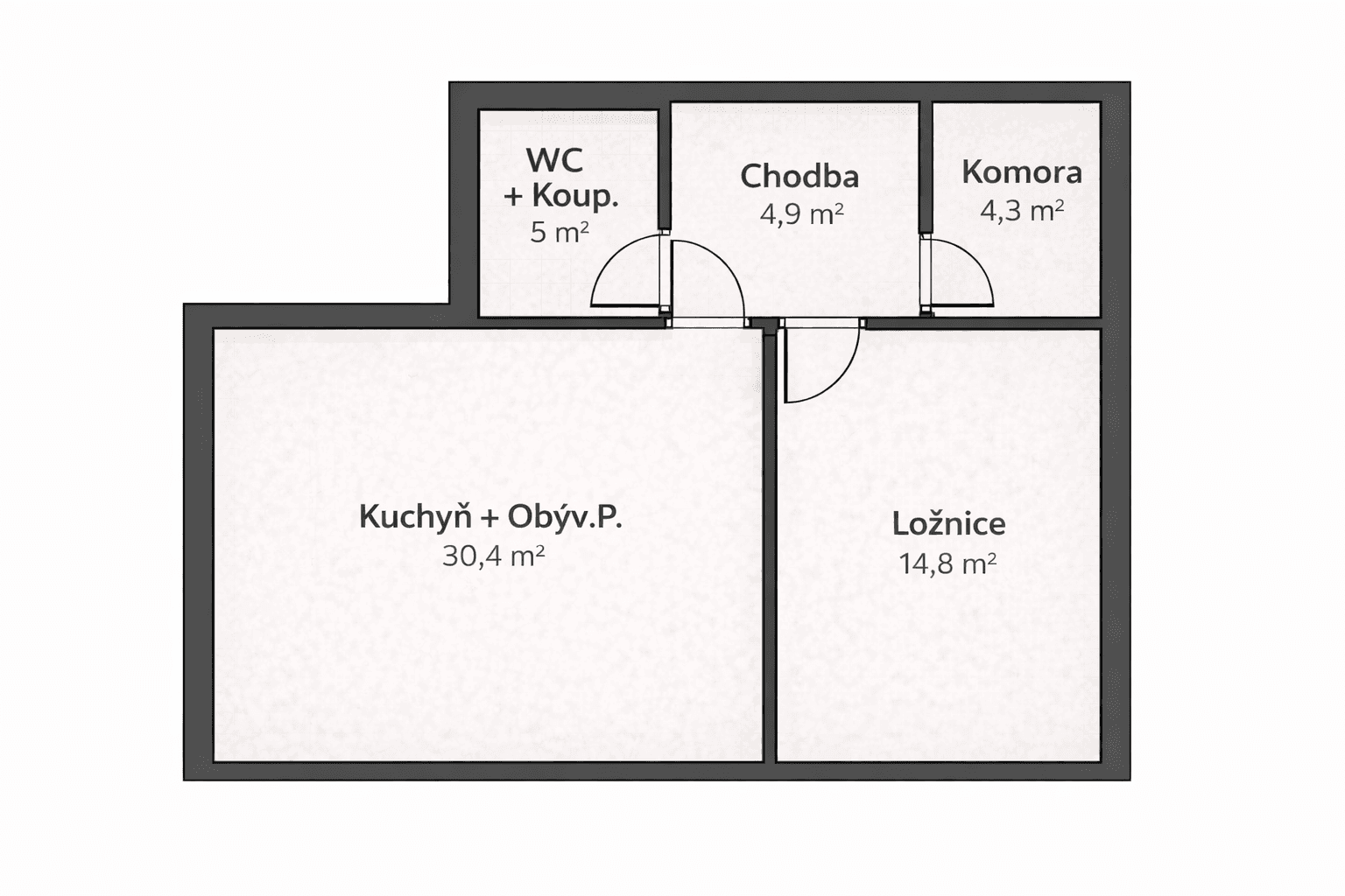 1 bedroom with open-plan kitchen flat for sale, 60 m², Rýmařovská, Prague, Prague 1 bedroom with open-plan kitchen flat for sale, 60 m², Rýmařovská, Prague, Prague
