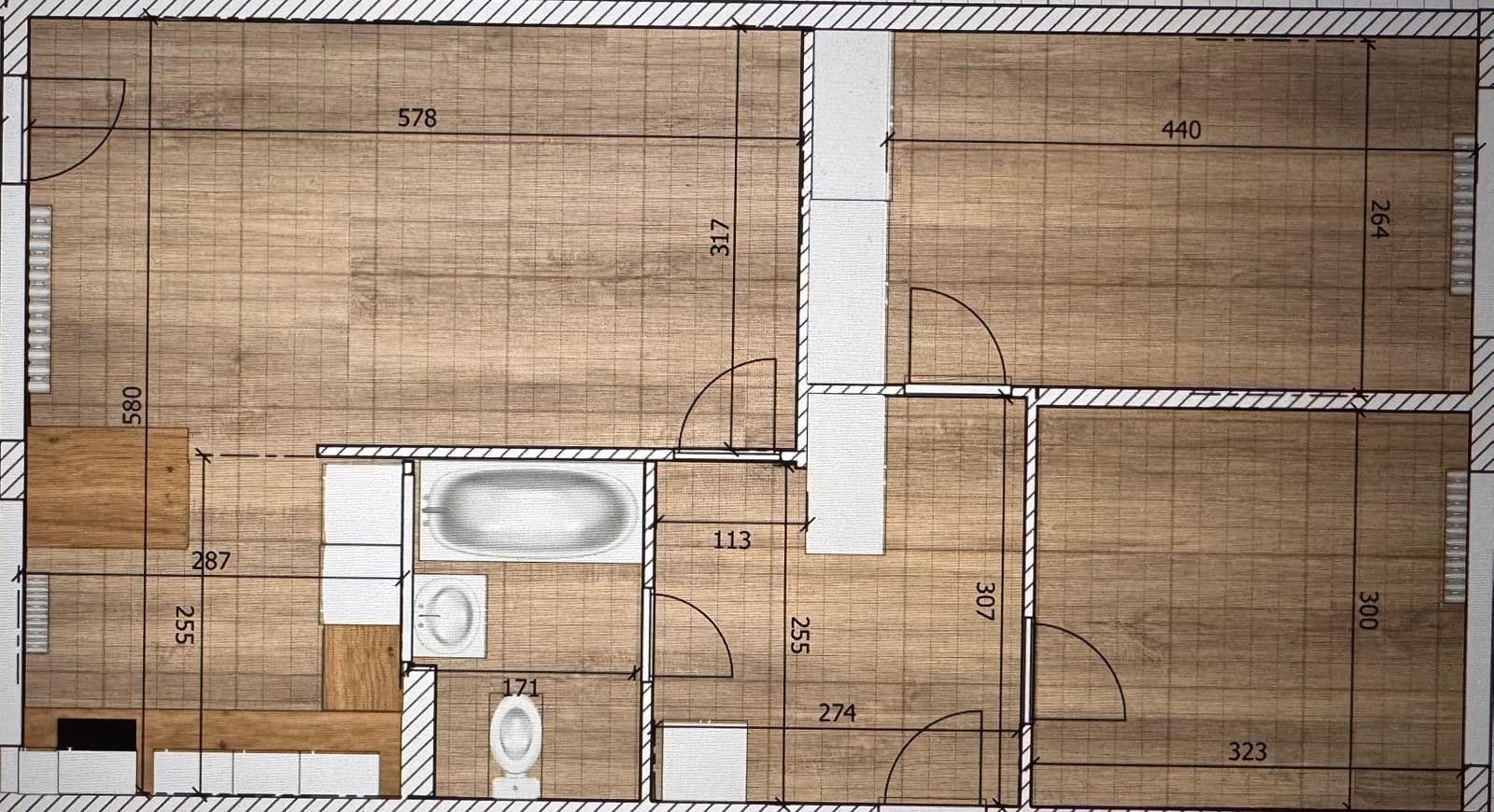 2 bedroom with open-plan kitchen flat to rent, 68 m², Horáčkova, Prague, Prague 2 bedroom with open-plan kitchen flat to rent, 68 m², Horáčkova, Prague, Prague