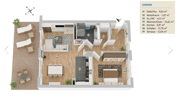 2 bedroom flat to rent, 75 m², Kirschblütenweg 11, Düsseldorf, North Rhine-Westphalia 2 bedroom flat to rent, 75 m², Kirschblütenweg 11, Düsseldorf, North Rhine-Westphalia