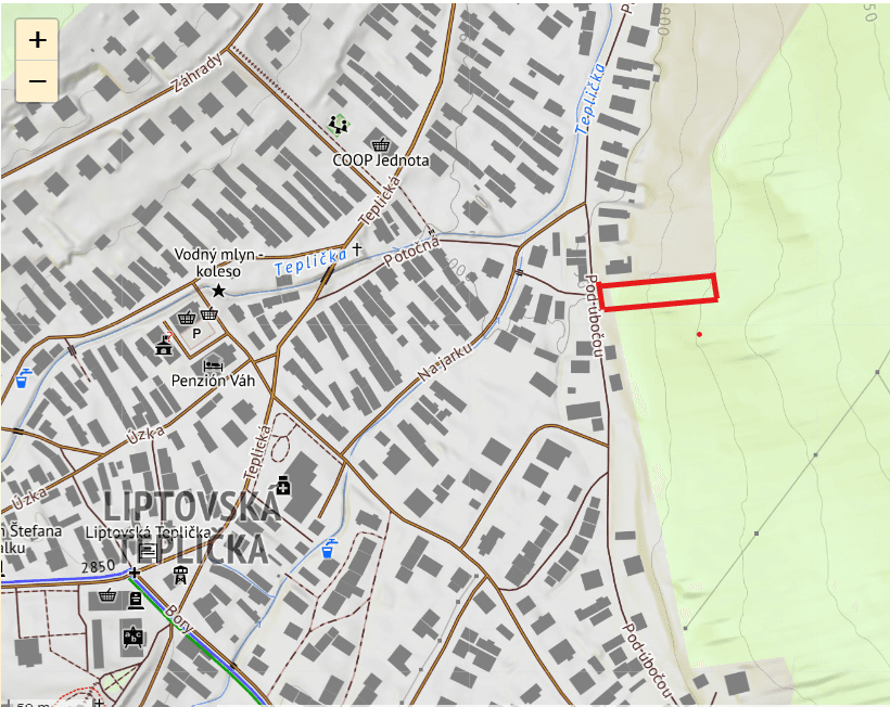plot for sale, 1,088 m², Pod úbočou, Liptovská Teplička, Prešovský Region plot for sale, 1,088 m², Pod úbočou, Liptovská Teplička, Prešovský Region