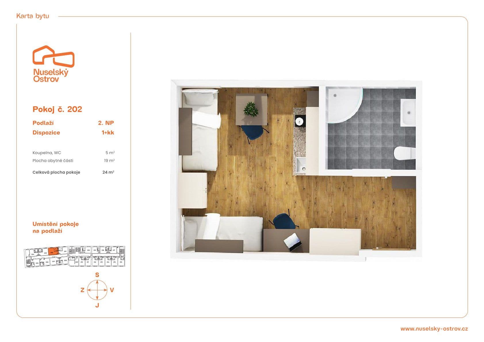 Studio flat to rent, 24 m², Na Ostrůvku, Prague, Prague Studio flat to rent, 24 m², Na Ostrůvku, Prague, Prague