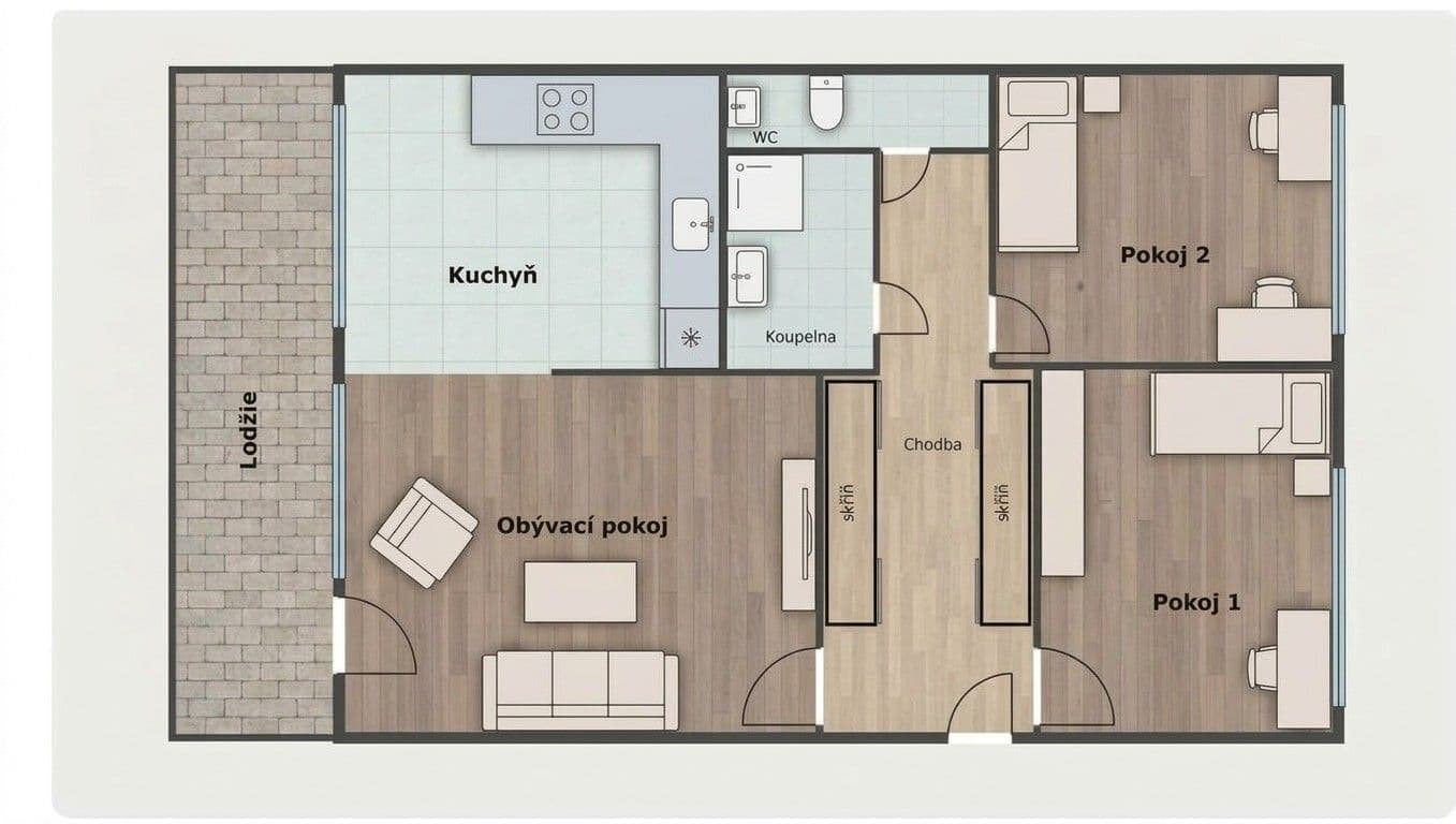 2 bedroom with open-plan kitchen flat for sale, 68 m², Jílovská, Prague, Prague 2 bedroom with open-plan kitchen flat for sale, 68 m², Jílovská, Prague, Prague