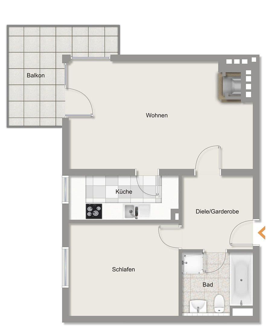 2 bedroom flat for sale, 56 m², Frankfurterstr. 106, Offenbach, Hesse 2 bedroom flat for sale, 56 m², Frankfurterstr. 106, Offenbach, Hesse