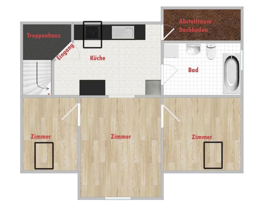 1 bedroom with open-plan kitchen flat to rent, 45 m², Lollfuß 22, Schleswig, Schleswig-Holstein 1 bedroom with open-plan kitchen flat to rent, 45 m², Lollfuß 22, Schleswig, Schleswig-Holstein