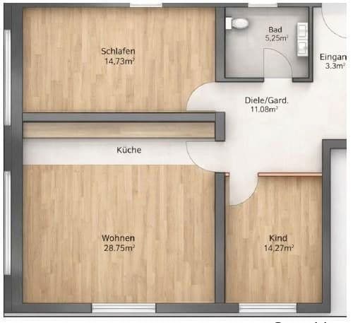 3 bedroom flat to rent, 77 m², Hoststraße 13a, Ahnatal, Hesse 3 bedroom flat to rent, 77 m², Hoststraße 13a, Ahnatal, Hesse