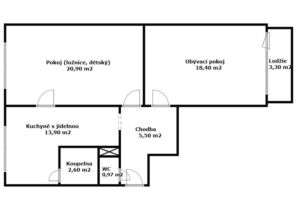 2 bedroom flat to rent, 62 m², Příbramská, Verneřice, Ústecký Region 2 bedroom flat to rent, 62 m², Příbramská, Verneřice, Ústecký Region