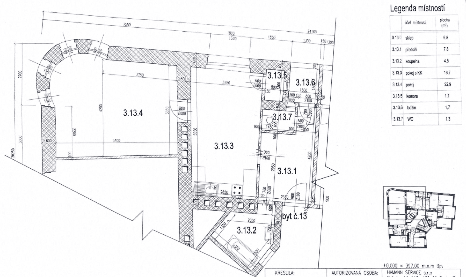 1 bedroom with open-plan kitchen flat for sale, 56 m², Bednářská, Prague, Prague 1 bedroom with open-plan kitchen flat for sale, 56 m², Bednářská, Prague, Prague