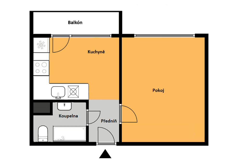 1 bedroom flat to rent, 37 m², Absolonova, Brno, Jihomoravský Region 1 bedroom flat to rent, 37 m², Absolonova, Brno, Jihomoravský Region