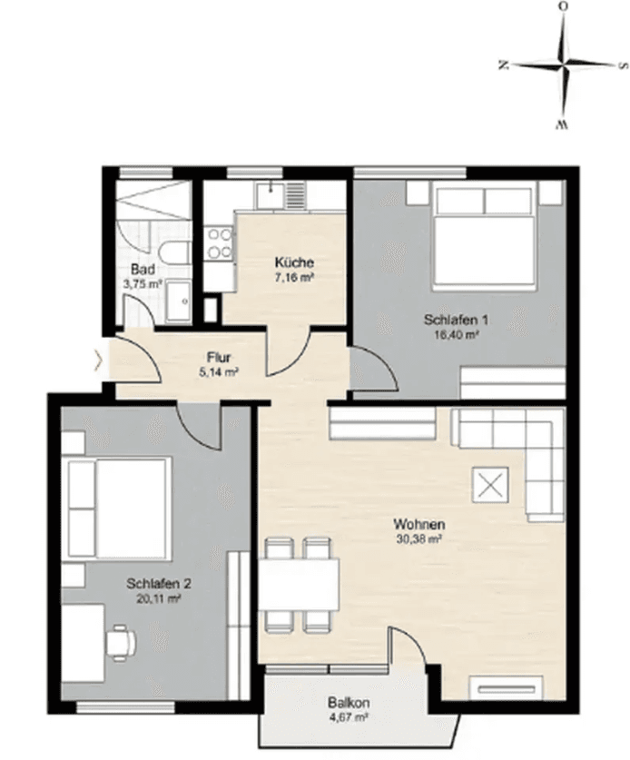 3 bedroom flat for sale, 88 m², Annastr.48, Langen, Hesse 3 bedroom flat for sale, 88 m², Annastr.48, Langen, Hesse